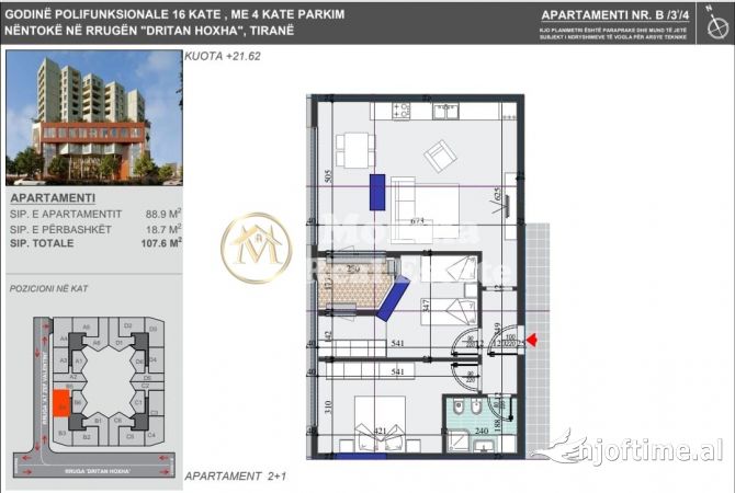 Shtepi ne shitje 2+1 ne Tirane - 182,900 Euro