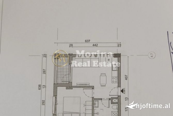 Shtepi ne shitje Apartament ne Tirane, 1+1, Mobilimi Bosh, pa mobiluar, Pagesa 59,500  Euro.