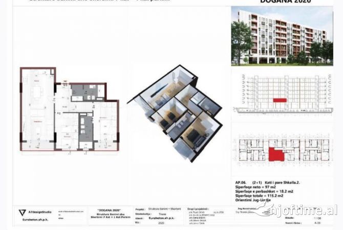 Shtepi me qera Apartament ne Tirane, 2+1, Mobilimi Bosh, pa mobiluar, Pagesa 500  Euro.