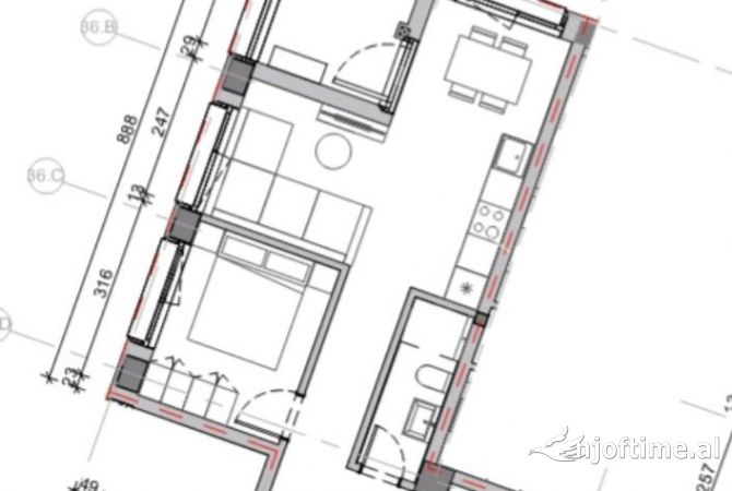 Shtepi ne shitje 1+1 ne Tirane - 90,000 Euro