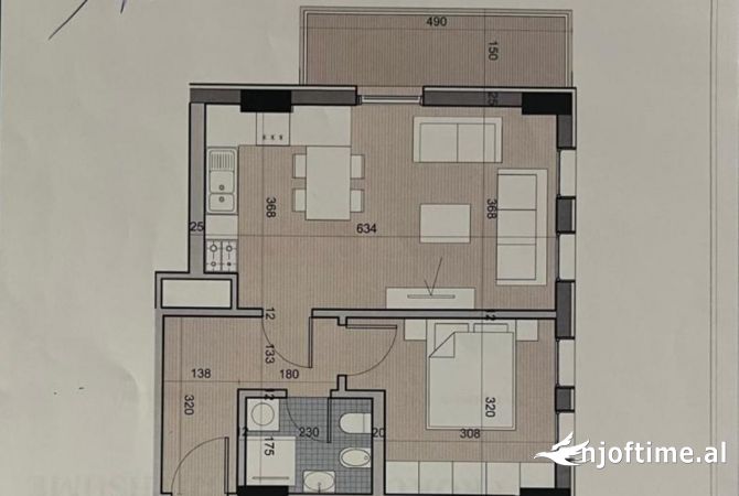 Shtepi ne shitje 1+1 ne Tirane - 78,600 Euro