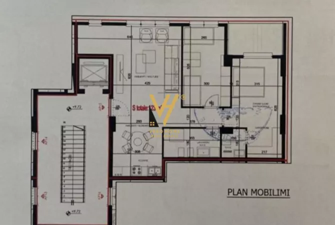 Shtepi ne shitje Apartament ne Tirane, 2+1, Mobilimi Bosh, pa mobiluar, Pagesa 200,000  Euro.