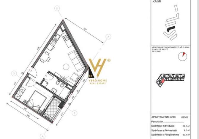Shtepi ne shitje 1+1 ne Tirane - 84,140 Euro