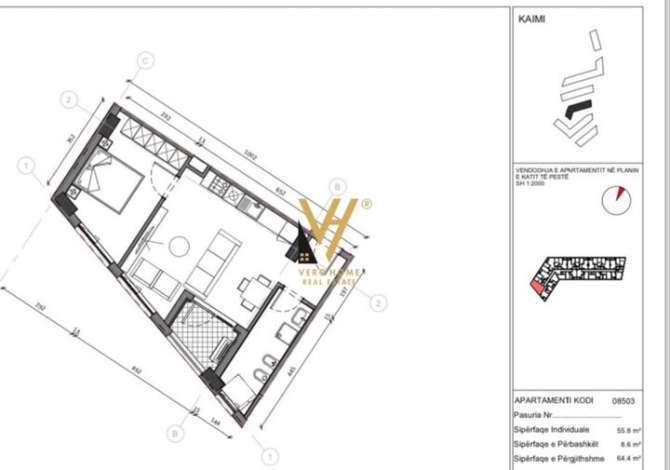 Shtepi ne shitje 1+1 ne Tirane - 90,160 Euro