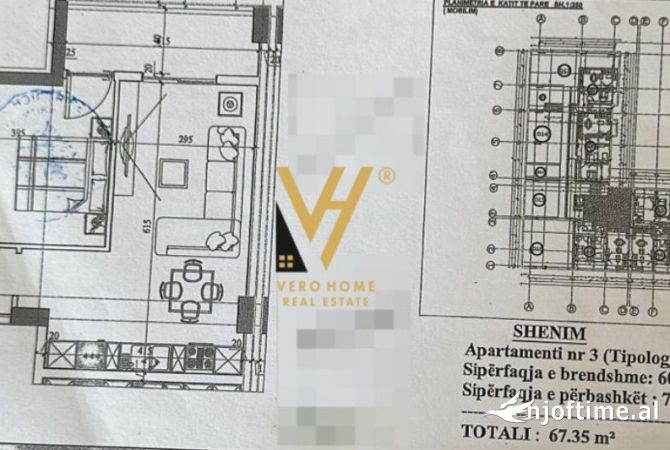 Shtepi ne shitje 1+1 ne Tirane - 56,000 Euro