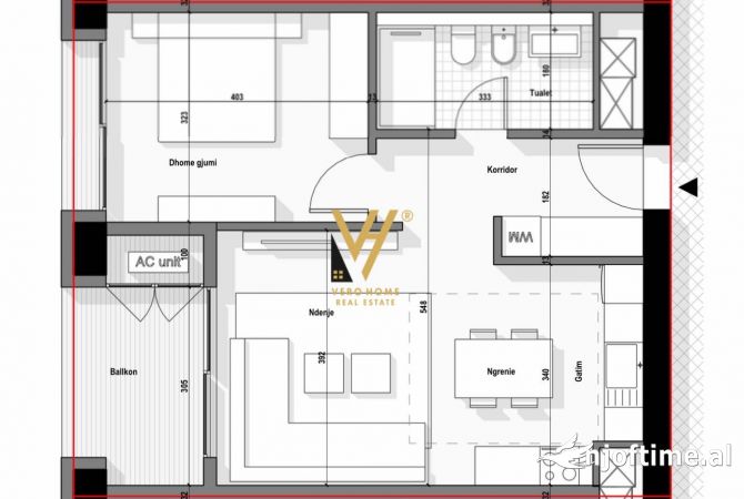 Shtepi ne shitje 1+1 ne Tirane - 88,000 Euro