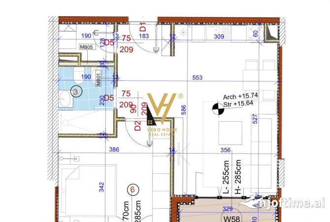 Shtepi ne shitje 1+1 ne Tirane - 126,000 Euro