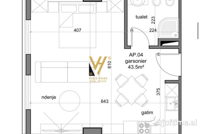 Shtepi ne shitje Garsoniere ne Kavaje - 80,700 Euro