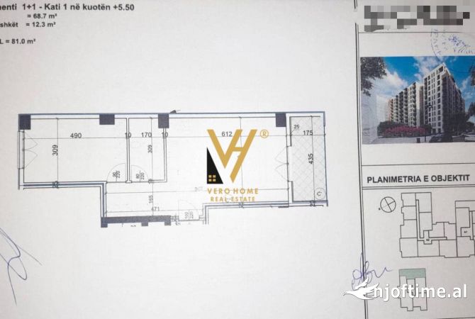 Shtepi ne shitje 1+1 ne Tirane - 125,550 Euro