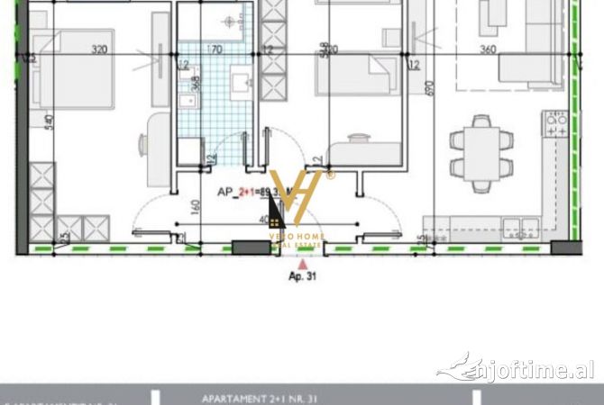 Shtepi ne shitje 2+1 ne Tirane - 81,000 Euro
