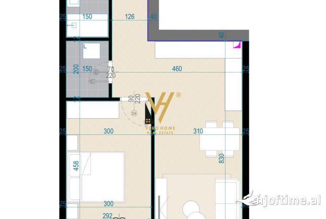 Shtepi ne shitje 1+1 ne Tirane - 386,300 Euro