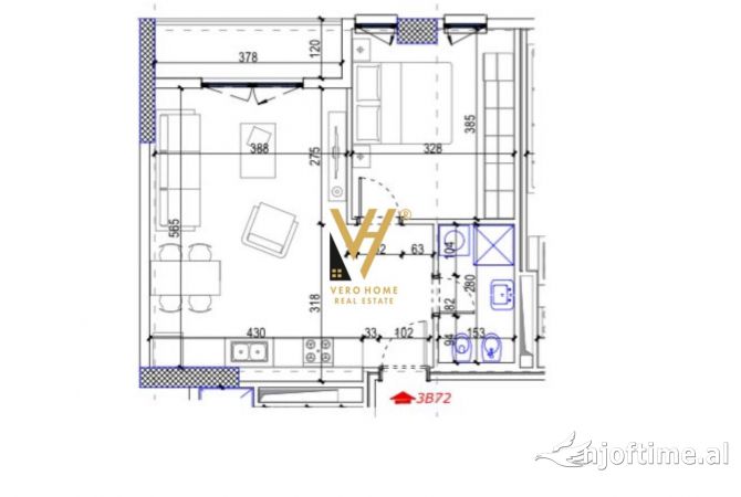 Shtepi ne shitje 1+1 ne Tirane - 65,000 Euro