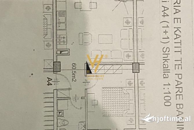 Apartment for sale in Durres 1+1, Emty