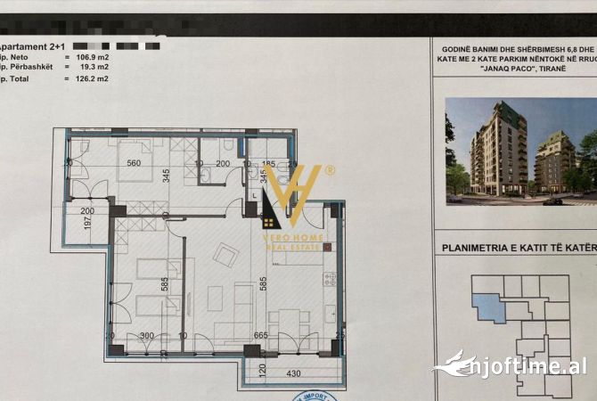Shtepi ne shitje 2+1 ne Tirane - 177,000 Euro