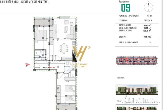 Shtepi ne shitje 2+1 ne Tirane - 81,000 Euro