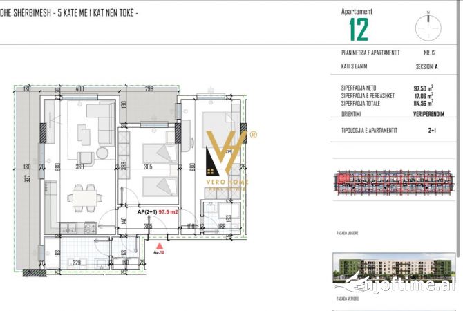 Shtepi ne shitje 2+1 ne Tirane - 90,000 Euro