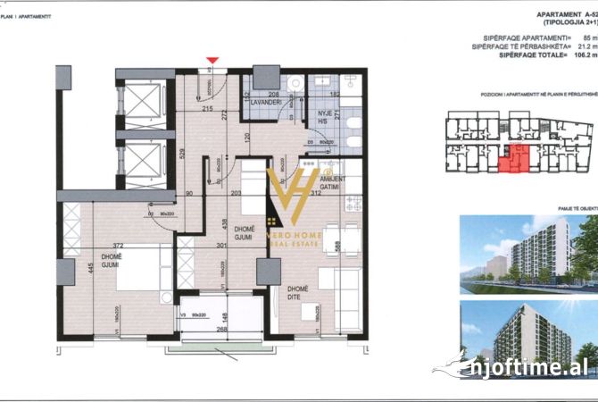 Shtepi ne shitje 2+1 ne Tirane - 143,000 Euro