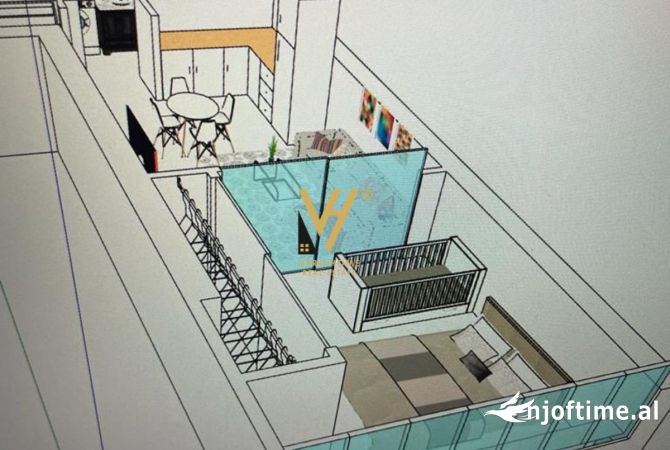 Shtepi ne shitje Apartament ne Tirane, 1+1, Mobilimi Pjeserisht e mobiluar, Pagesa 67,000  Euro.