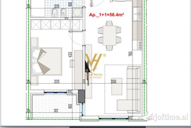 Shtepi ne shitje 1+1 ne Tirane - 65,420 Euro