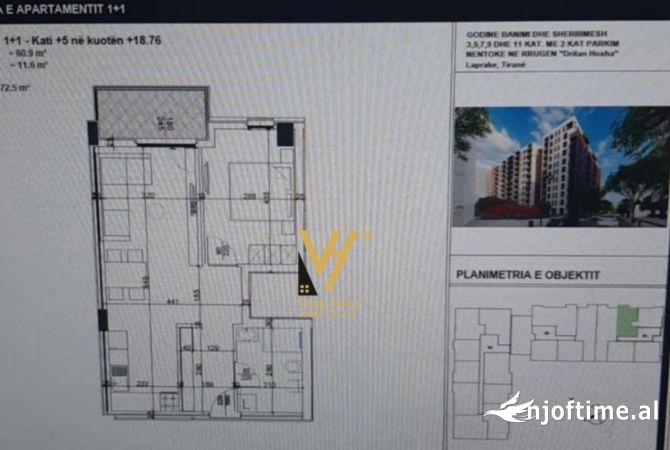 Shtepi ne shitje 1+1 ne Tirane - 124,000 Euro