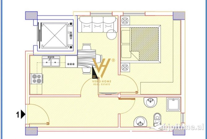 Shtepi ne shitje 1+1 ne Tirane - 75,200 Euro