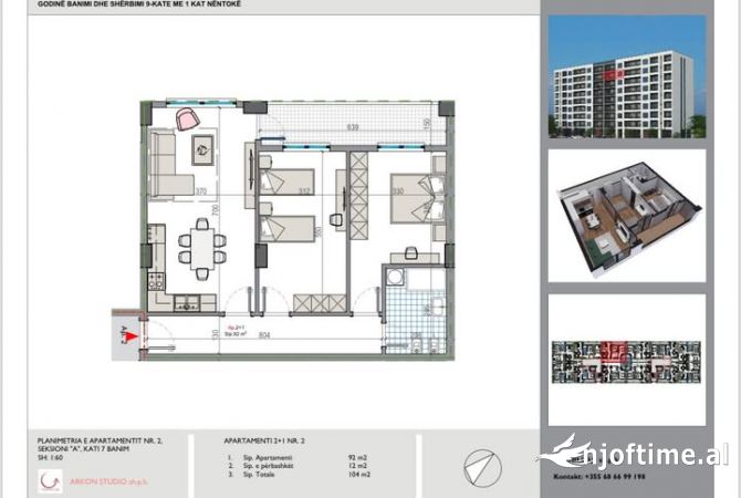 Shtepi ne shitje 2+1 ne Tirane - 83,200 Euro