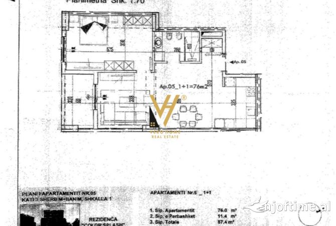 Shtepi ne shitje 1+1 ne Tirane - 90,000 Euro