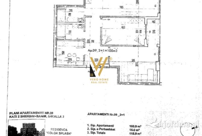 Shtepi ne shitje 2+1 ne Tirane - 118,400 Euro