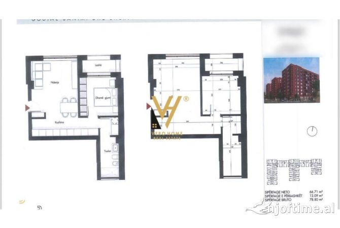 Shtepi ne shitje 1+1 ne Tirane - 114,000 Euro