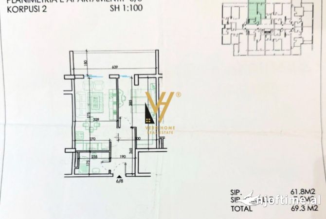 Shtepi ne shitje 1+1 ne Tirane - 85,000 Euro