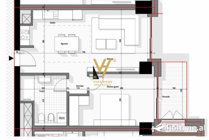House for Sale 1+1 in Tirana - 207,000 Euro