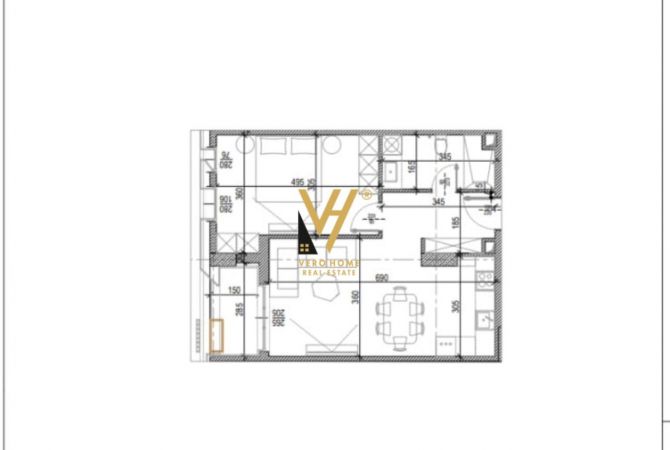 Shtepi ne shitje Apartament ne Tirane, 1+1, Mobilimi Bosh, pa mobiluar, Pagesa 154,000  Euro.