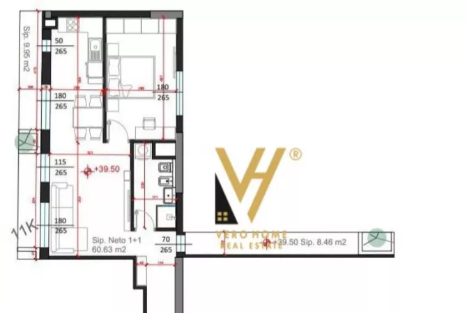 Shtepi ne shitje 1+1 ne Tirane - 140,000 Euro