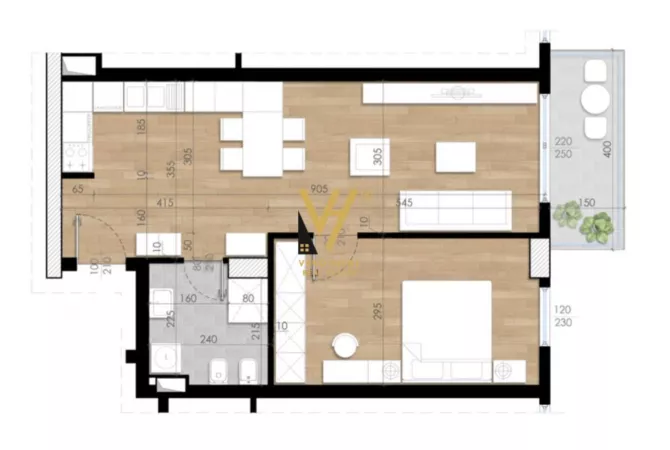 Shtepi ne shitje 1+1 ne Tirane - 122,500 Euro