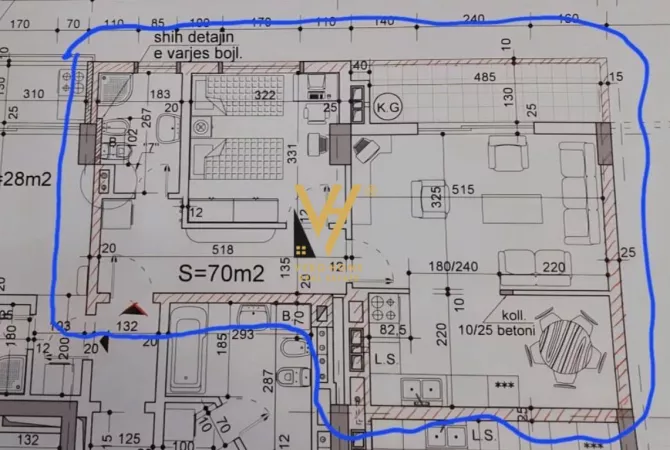 Shtepi ne shitje 1+1 ne Tirane - 165,000 Euro