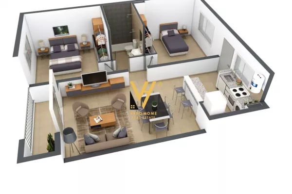 House for Sale 2+1 in Tirana - 71,000 Euro