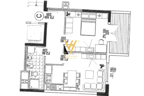 Shtepi ne shitje 1+1 ne Tirane - 170,000 Euro