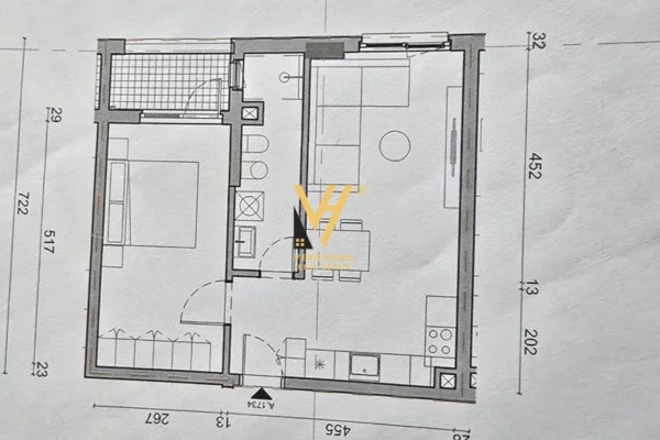 Shtepi ne shitje 1+1 ne Tirane - 93,000 Euro