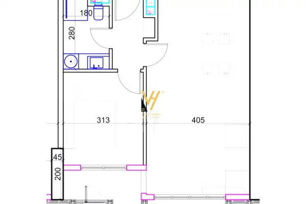 Shtepi ne shitje Apartament ne Tirane, 1+1, Mobilimi Bosh, pa mobiluar, Pagesa 190,500  Euro.