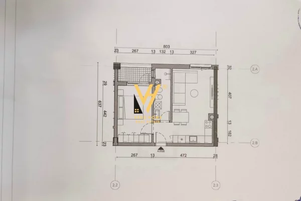 Shtepi ne shitje Apartament ne Tirane, 1+1, Mobilimi Bosh, pa mobiluar, Pagesa 8,300,000  Leke.