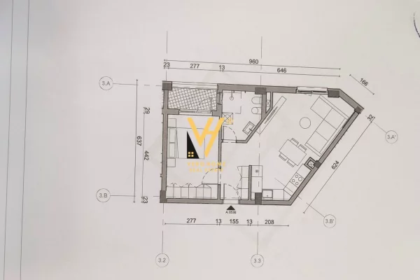 Apartment for sale in Tirana 1+1, Emty