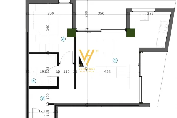 Shtepi ne shitje Apartament ne Tirane, 1+1, Mobilimi Bosh, pa mobiluar, Pagesa 120,000  Euro.