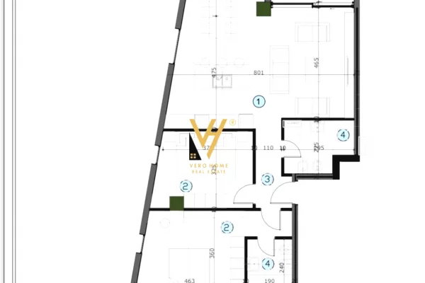 Apartment for sale in Tirana 2+1, Emty