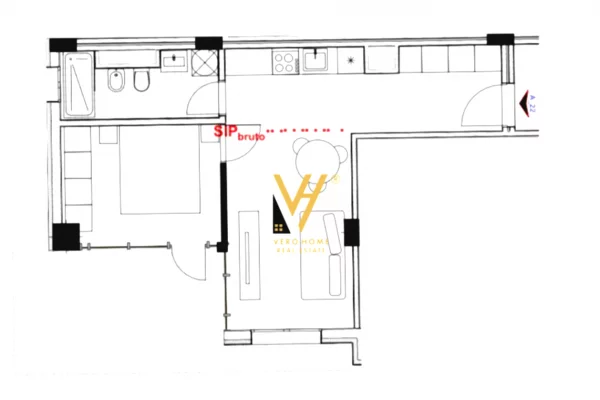 Shtepi ne shitje Apartament ne Tirane, 1+1, Mobilimi Bosh, pa mobiluar, Pagesa 71,900  Euro.