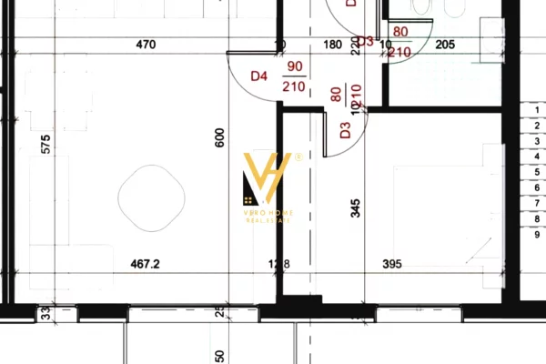Shtepi ne shitje Apartament ne Tirane, 1+1, Mobilimi Bosh, pa mobiluar, Pagesa 84,000  Euro.